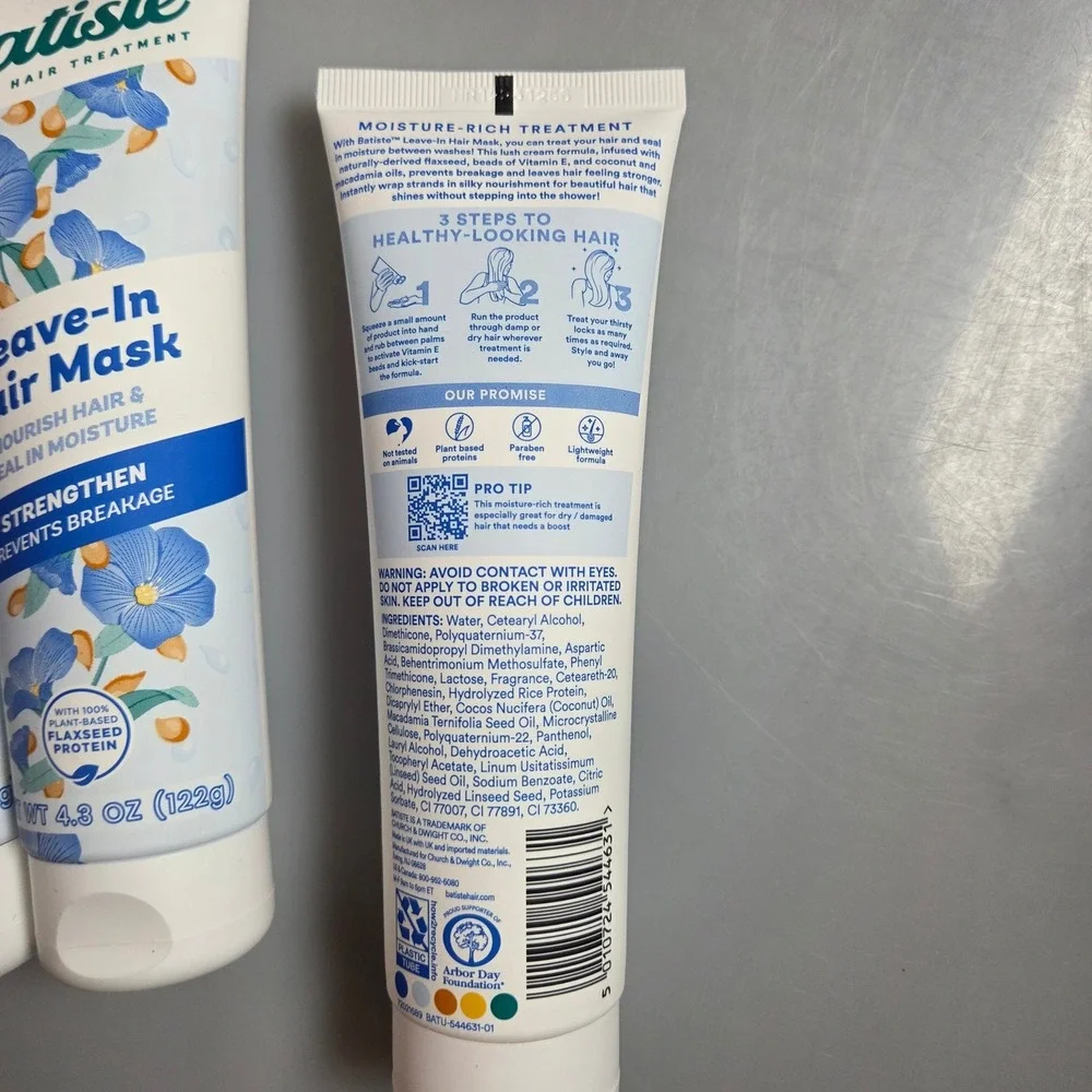 Batiste Leave-In Hair Mask Strengthen & Prevent Breakage 4.3oz‎ Each lot of 3